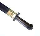 Dague de chasse/venerie, avec poignée en corne noire, montée avec une lame de briquet de Klingenthal de 1814