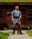 Tunique viking Torsten gris bleu 