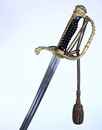 Sabre d'officier supérieur de marine, modèle 1837, avec dragonne et ceinturon.