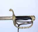 Sabre d'officier supérieur de marine, modèle 1837, avec dragonne et ceinturon.