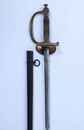 Épée d'officier du service de santé 2. Filigrane détendu (manques) . Bouton poussoir fonctionnel. Modèle 1855 transformé en 1872. 3 ème rep.