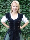Gilet noir en velours Adaliz à brandebourgs