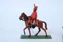 Lot de 7 Chasseurs à cheval de la garde, chevaux en plastique et cavaliers en plomb. 