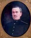 Portrait d'un officier des sapeurs pompiers de Paris, par S Bahert. Pas d'expédition, à prendre sur plalce ou à faire retirer par un transporteur.