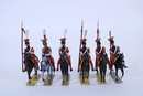6 lanciers rouges, dont trompette, par Lucotte