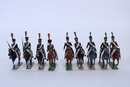 Lot de 9 chasseurs à cheval de la ligne par Lucotte