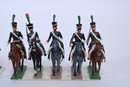 Lot de 9 chasseurs à cheval de la ligne par Lucotte