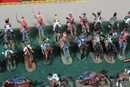 Lot de 103 petites figurines en bon état avec un socle vert + 14 abimées. 