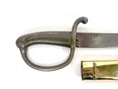 Sabre briquet modèle Empire, avec fourreau neuf. Marquage au dos de la lame M J