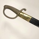 Sabre briquet modèle Empire, avec fourreau neuf. Marquage au dos de la lame M J
