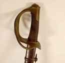 Sabre troupe de cavalerie légère modele 1822 droit. Dos de la lame en gouttière dans le dernier quart