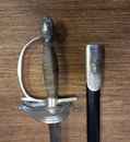 Épée d'uniforme fin 1er Empire, argentée, pour officier d'état major. Avec fourreau neuf