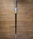 Épée d'uniforme fin 1er Empire, argentée, pour officier d'état major. Avec fourreau neuf