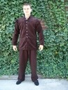 Veste en velours marron - Manches amovibles - Arrêt