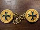 Ordre de St Lazare - Boucles pour cape. Vendues par ensemble: 2 plateaux + chaine de jonction
