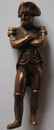 Lot fan de l'Empereur 3: 2 figurines + Napoleon de giberne + ouvre lettre en métal argenté Christofle et profil en étain (?)
