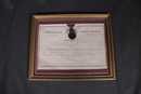 Medaille de Sainte-Hélène avec son diplôme, encadrée