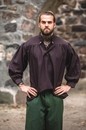 Chemise marron moyen-âge mixte Dominique 