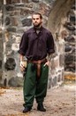 Chemise marron moyen-âge mixte Dominique 