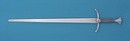 Épée Bâtarde -XVème- Quillons crochus, pommeau en écusson, fusée filigrane métal