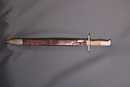 Baionette suisse à lame dentelée, modèle 1914. FOURREAU CUIR.
