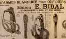 Sabre fantaisie pour officiers. Fabrication Backes Paris 1914