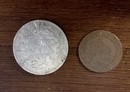 5 francs (écu) Napoléon Ier tête laurée - Argent- Lille (W) 1811 + 5 centimes BB Empire