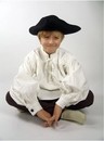 Tricorne noir en feutre pour enfant