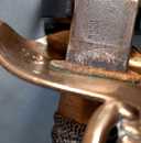 Sabre d'officier du régiment de grenadiers du roi Guillaume 1, Prusse, à clavier fixe. Fusée monogrammée. 