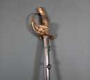 Sabre d'officier du régiment de grenadiers du roi Guillaume 1, Prusse, à clavier fixe. Fusée monogrammée. 