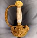 Épée au trophée d'armes, dorée. Officier supérieur d'état major. Époque restauration/Louis Philippe (1815-1848) 