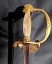Épée au trophée d'armes, dorée. Officier supérieur d'état major. Époque restauration/Louis Philippe (1815-1848) 