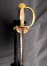 Épée au trophée d'armes, dorée. Officier supérieur d'état major. Époque restauration/Louis Philippe (1815-1848) 