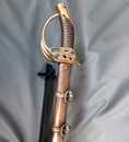 Sabre d'officier, Prusse, à clavier rabattable. Avant 1900, fourreau à 2 anneaux