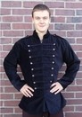 Veste Bodo en velours noir à brandebourgs