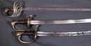 Lot de 3 sabres d'officier d'infanterie, modèles de 1821 à 1882