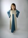 Robe enfant médiévale Margotte - Promo - Arrêt écru manches bleues