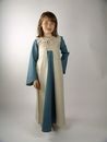 Robe enfant médiévale Margotte - Promo - Arrêt écru manches bleues