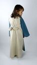 Robe enfant médiévale Margotte - Promo - Arrêt écru manches bleues