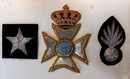 Étoile de commandeur de l'Ordre du Lion néerlandais brodée vers le milieu du XIXe siècle, accompagnée de 2 autres broderies