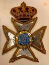 Étoile de commandeur de l'Ordre du Lion néerlandais brodée vers le milieu du XIXe siècle, accompagnée de 2 autres broderies