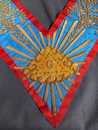Lot franc maçon: sautoir de Vénérable Maître, REAA, vers 1900, et tablier et cordon de chevalier Rose Croix