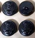 USA - Boutons US infanterie, noircis, modèle 1917, WWI. D'origine, neuf de stock