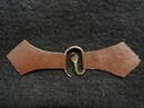 Fermoir serpent avec laniéres de cuir marron