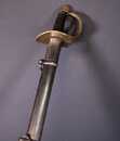 Sabre de cuirassier modèle an XIII, pointe dans le prolongement de la lame. Belle pièce d'époque.