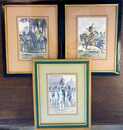 Lithographies encadrée de Maurice Toussaint signée et tirée à 350 exemplaires. Uniformes de la Garde Impériale 1er Empire. Prix à l'unité
