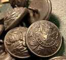 Boutons noircis pour les généraux. Grande Guerre. 1914-1918. 2 tailles