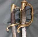 Lot de 2 sabres modèle 1821 sans fourreau. SPECIAL ESCRIME 