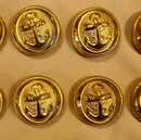 SUPERBE! Boutons dorés au mercure, Marine Nationale, vers 1900. Diam 21 mm, 1/2 haut relief(?). Culots plats. Prix à l'unité 