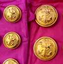 Boutons d'officier d'infanterie coloniale, vers 1900, neuf de stock. Prix à l'unité